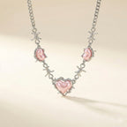 Collar Nicho de Corazones Rosa