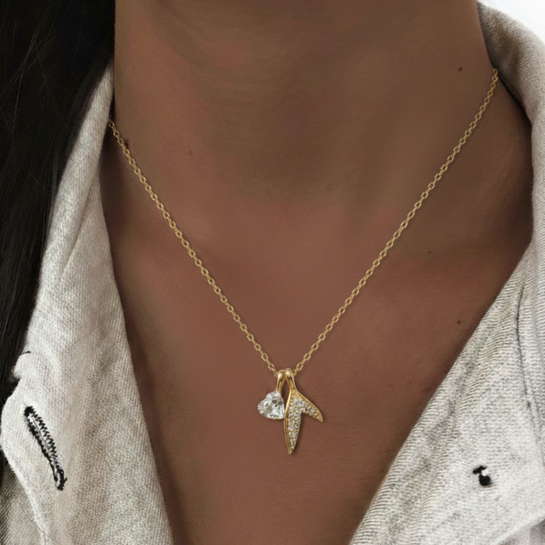 Collar Corazón Flor