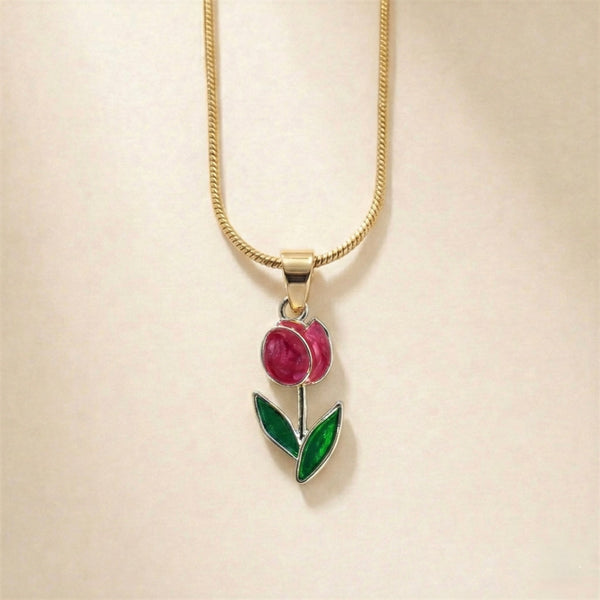 Collar Tulipán Fucsia