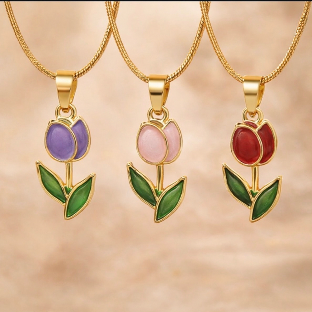 Collar Tulipán Fucsia