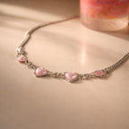 Collar Nicho de Corazones Rosa