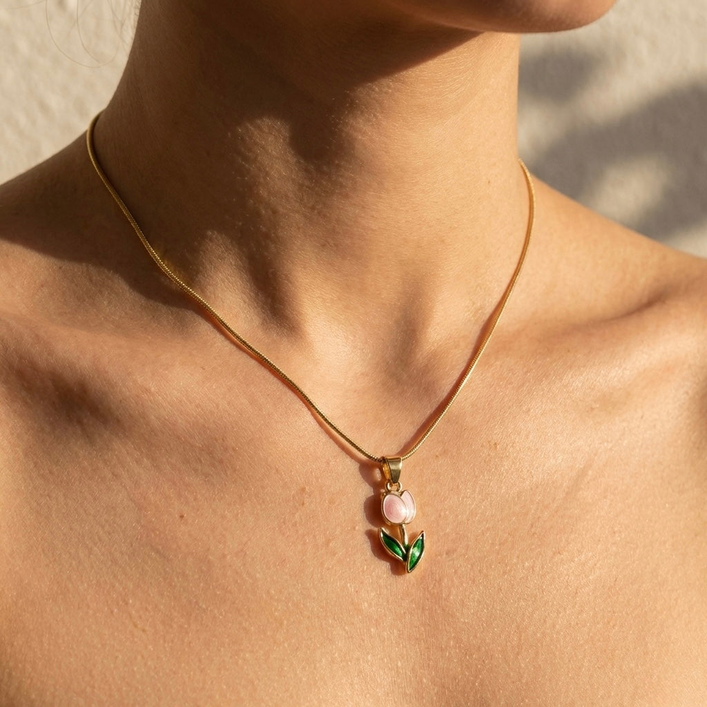 Collar Tulipán Rosa