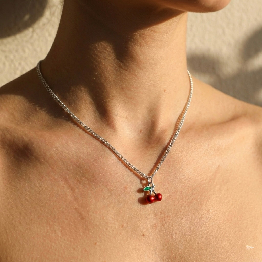 Collar Estilo Cerezas