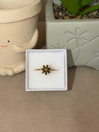 Anillo Flor Mariposa Ajustable